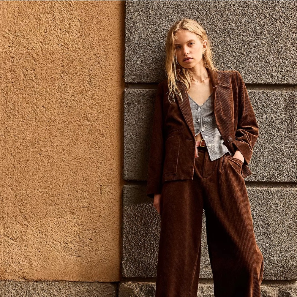 Madewell Corduroy Crop Dorset Blazer
